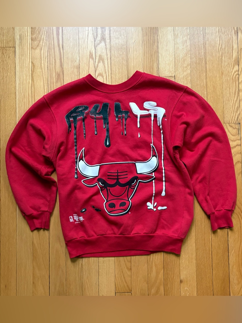 Vintage Chicago Bulls Team Rated Men’s Crewneck Sweatshirt Medium Red USA Made